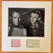 Iconic Actors John Mills and Eric Portman Personally Signed Signature pieces, with 10x8 black and