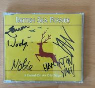 Multi Signed British Sea Power Band CD Sleeve and CD Set within original case. Personally Signed