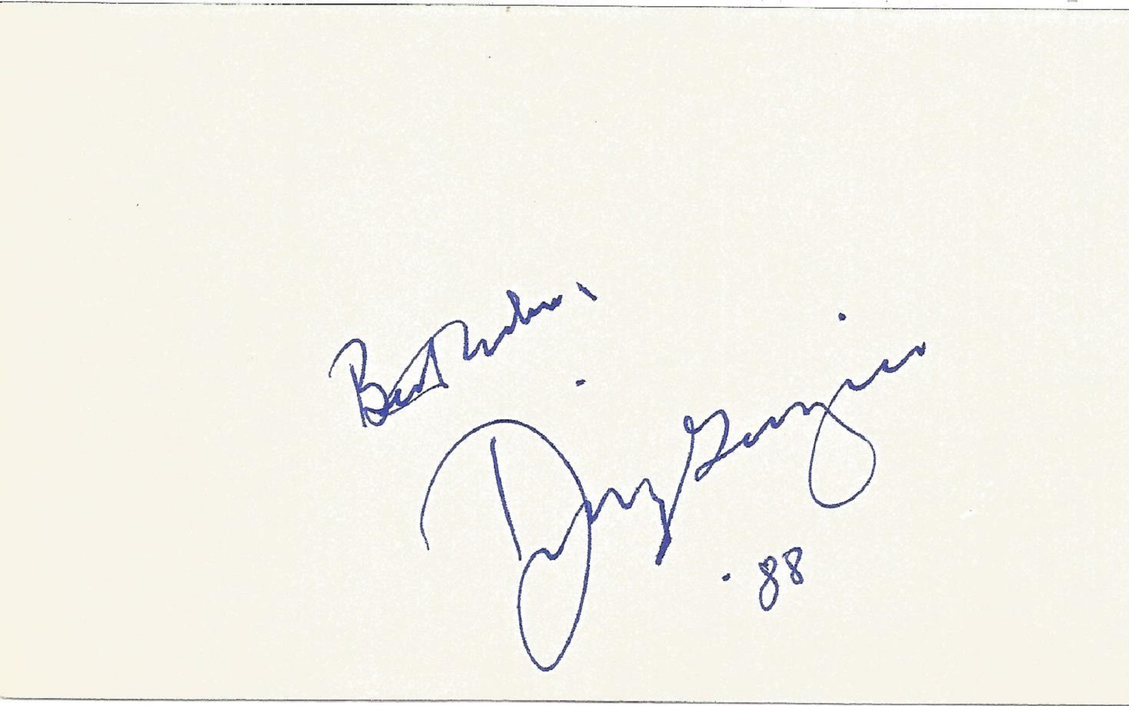 Dizzy Gillespie signed 5x3 white card. John Birks Dizzy Gillespie ( October 21, 1917 - January 6,