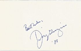 Dizzy Gillespie signed 5x3 white card. John Birks Dizzy Gillespie ( October 21, 1917 - January 6,