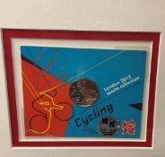 Olympic Cyclist Ed Clancy Personally Signed Limited Edition 23/50 2012 Olympics 50p Coin with a