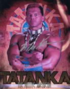 Blowout Sale! WWF Wrestler Tatanka hand signed 10x8 photo. This beautiful 10x8 hand signed photo