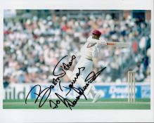 Cricket Gordon Greenidge signed 10x8 colour photo dedicated. Sir Cuthbert Gordon Greenidge KCMG