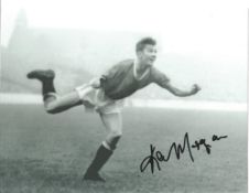 Kenny Morgans signed Manchester United 8x6 black and white photo. Kenneth Godfrey Morgans (16