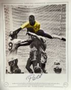 PELE Hand signed 20x16in size. Colourised Print. Limited Edition 80/100. Sporting Legends, Autograph