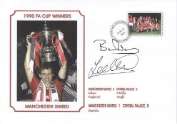 Autographed MAN UNITED Commemorative Cover, a superbly produced modern cover depicting the 1990 FA