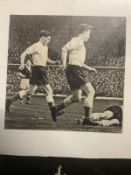 Football. Manchester United Legend Roger Byrne Personally Signed newspaper Clipping in black wood