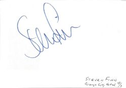 Steven Finn signed 6x4 white index card. Steven Thomas Finn (born 4 April 1989) is an English