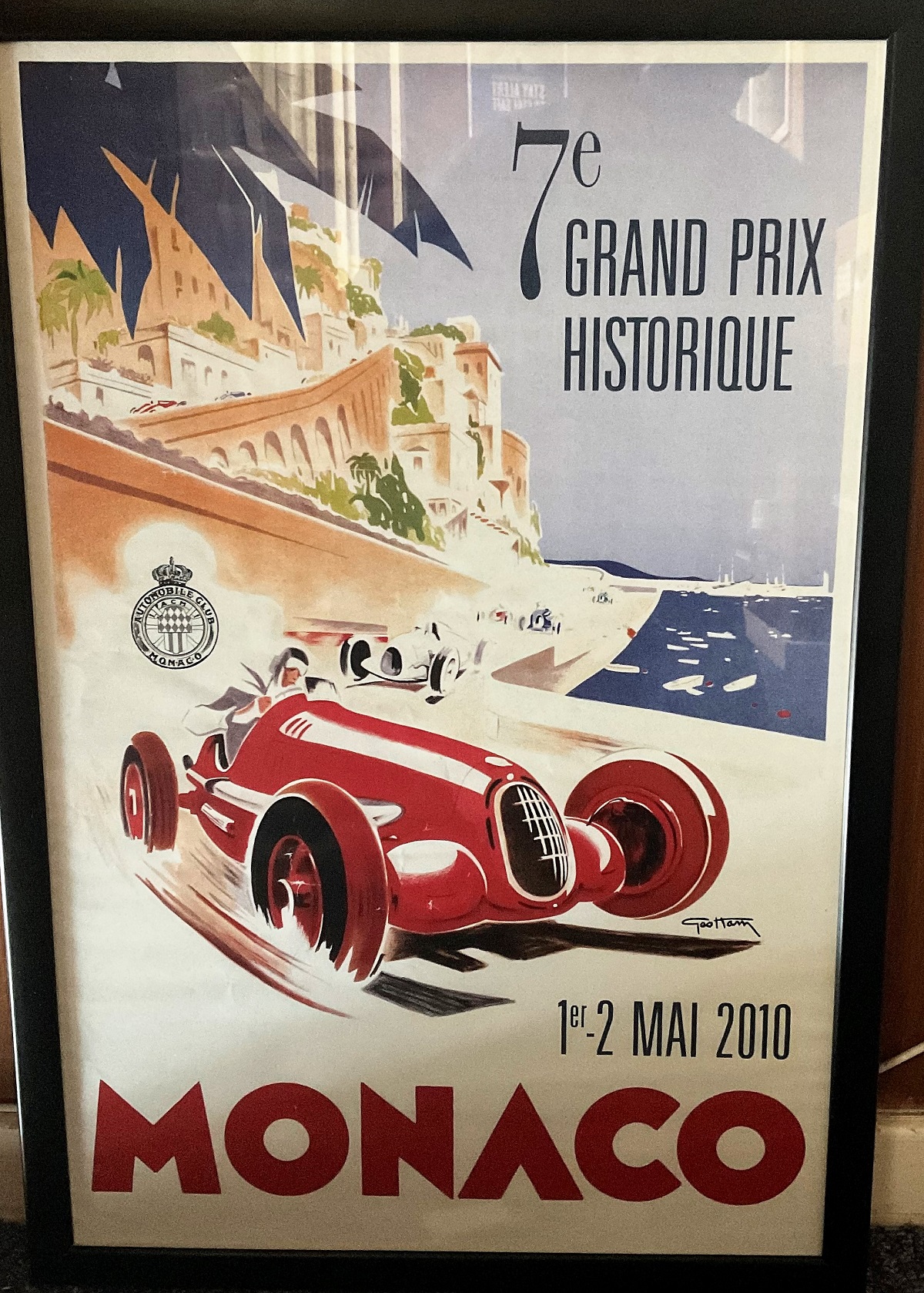 Grand Prix Historique Monaco 1-2nd May 2010 French Colour Poster. Automobile Club. An Unusual and
