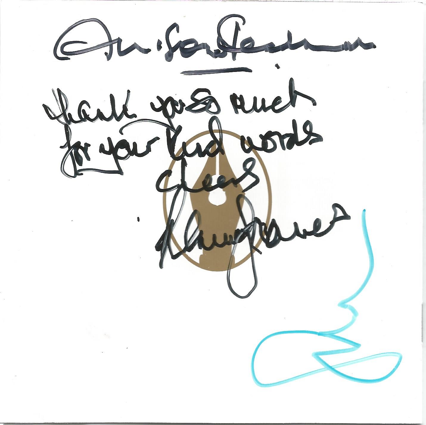 Words for You multi signed CD Sleeve 9 fantastic signatures includes Joanna Lumley, Martin Shaw , - Image 2 of 2