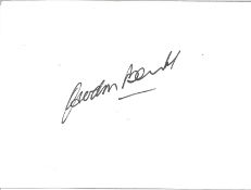 Gordon Banks signed 6x4 white index card. Gordon Banks OBE (30 December 1937 - 12 February 2019) was