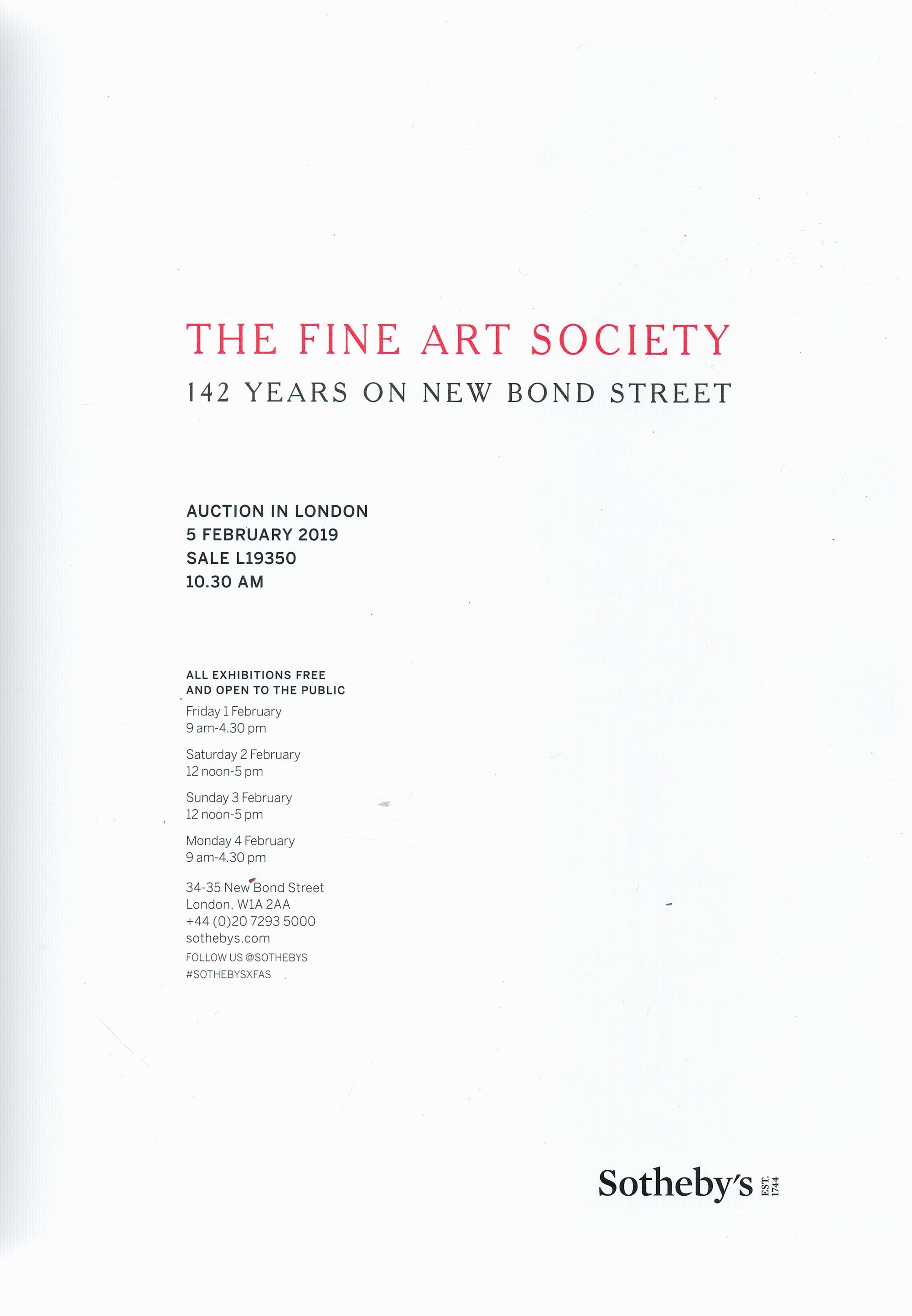 Sotheby's The Fine Art Society 142 Years on New Bond Street Softback Book 2019 First Edition - Image 3 of 4