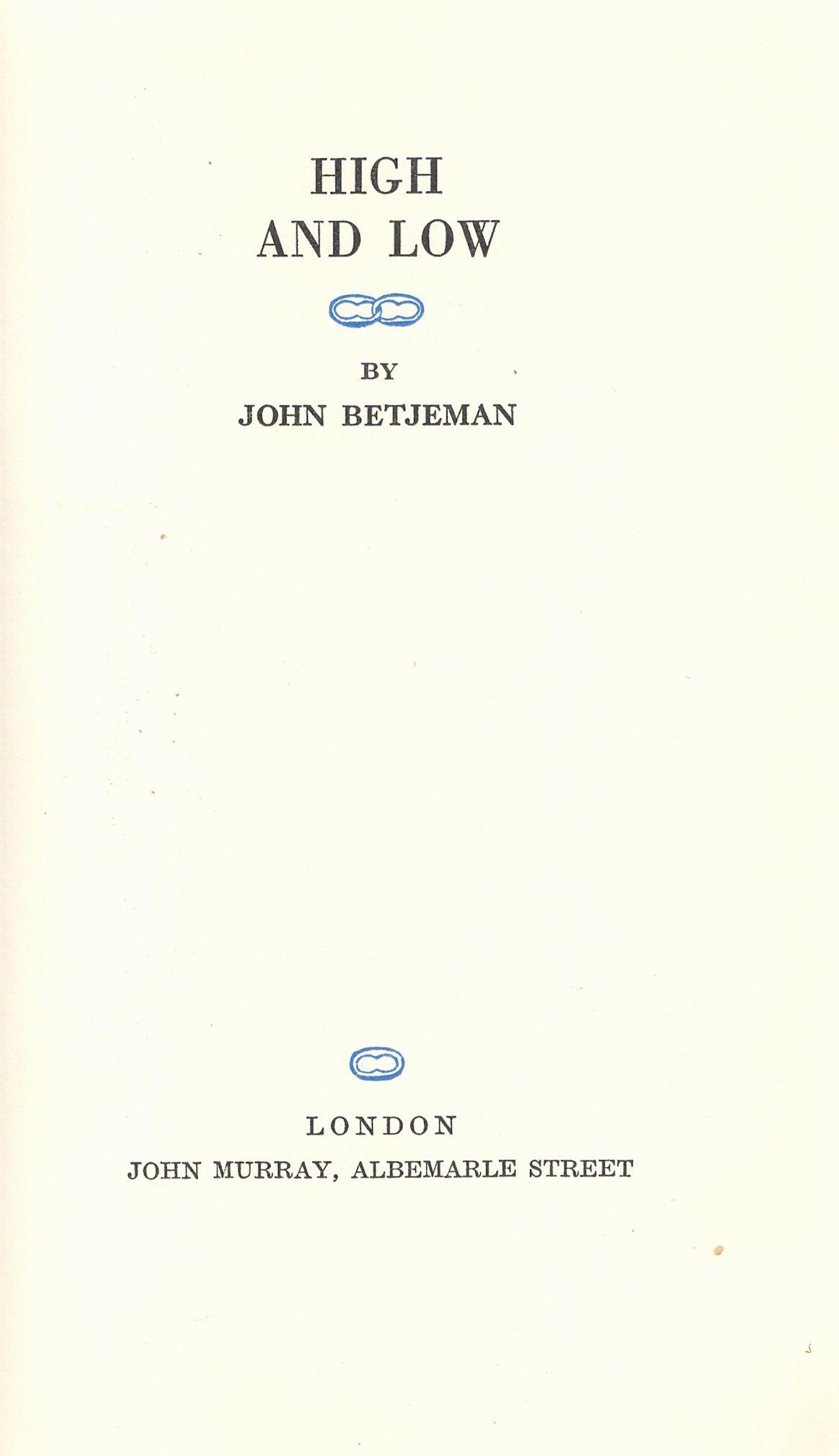 High and Low by John Betjeman Hardback Book 1966 First Edition published by John Murray some - Image 3 of 6