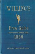 Willing's Press Guide 85th Annual Issue 1959 Hardback Book published by Willing's Press Service