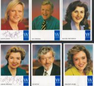 TV Presenter Collection coloured 6x4 some signed some unsigned. Includes Sarah Lillicrap, Alison