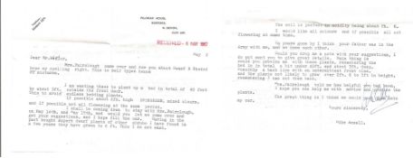 Colonel Sir Michael Ansell CBE DSO DL, 8 x 6 TLS dated 2nd May 1982 on Bideford addressed paper