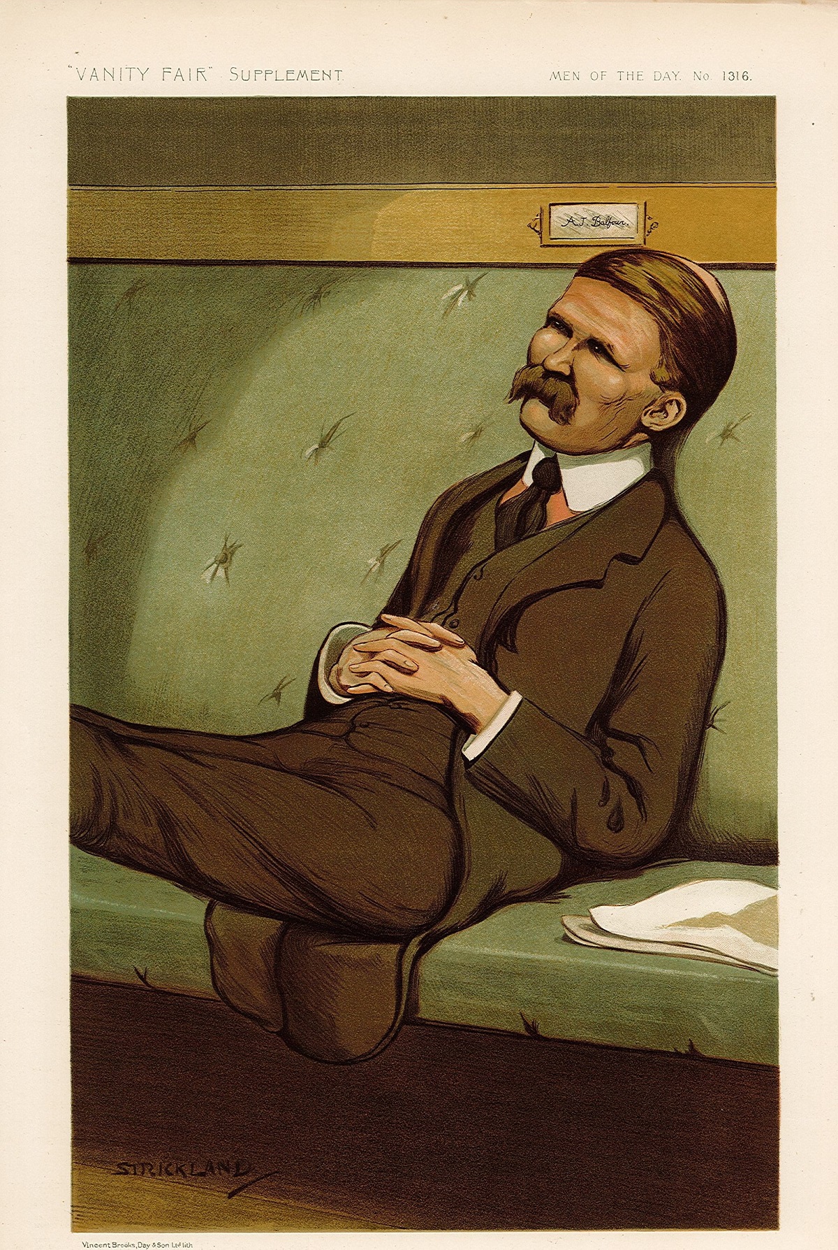 Vanity Fair print. Titled The Opposition. Dated 10/4/1912. Bonar Law. Approx size 14x12. Good