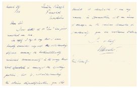 1st Viscount Ullswater ALS dated 22nd March 1938. Letter discusses the use of his name in
