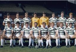 Autographed Celtic 12 X 8 Photo - Col, Depicting Celtic's 1981 First Division Winning Squad Posing