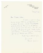 Bernard Lovell, Physicist and radio astronomer ALS on headed paper dated 8th January 1961. Good