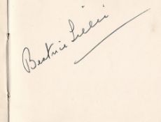 Autograph book. Contains Claude Damper, Billie Carlyle, Charles Butterworth, Kent Taylor, Beatrice