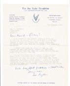 Sue Ryder TLS on Sue Ryder Foundation headed paper dated 7th November 1980. Letter thanks