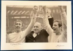 Martin Chivers and Alan Mullery signed 23x17 Tottenham Hotspur legends print pictured with the