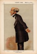 Vanity Fair print. Titled Statesmen no 141. Dated 29/3/1873. J S Mill. Approx size 14x12. Good