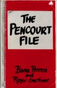 Barnie Penrose and Roger Courtiour Hardback Book The Pencourt File signed by Barnie Penrose on the