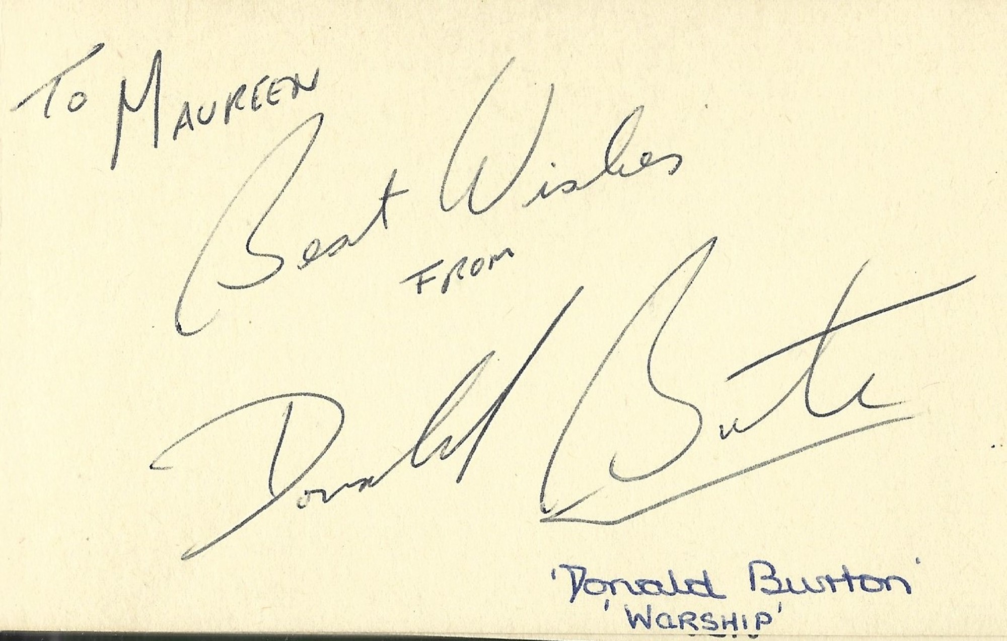 Autograph book. Includes Donald Burton, Pauline Yates, Roland Culver, Susan Hampshire, Ralph - Image 2 of 2