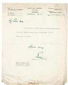 The Master of Sempill TLS on Sardinia House headed paper dated 7th August 1935. Scottish peer and