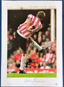 Matt Le Tissier signed Southampton 23x17 big blue tube print pictured in action at the Dell in