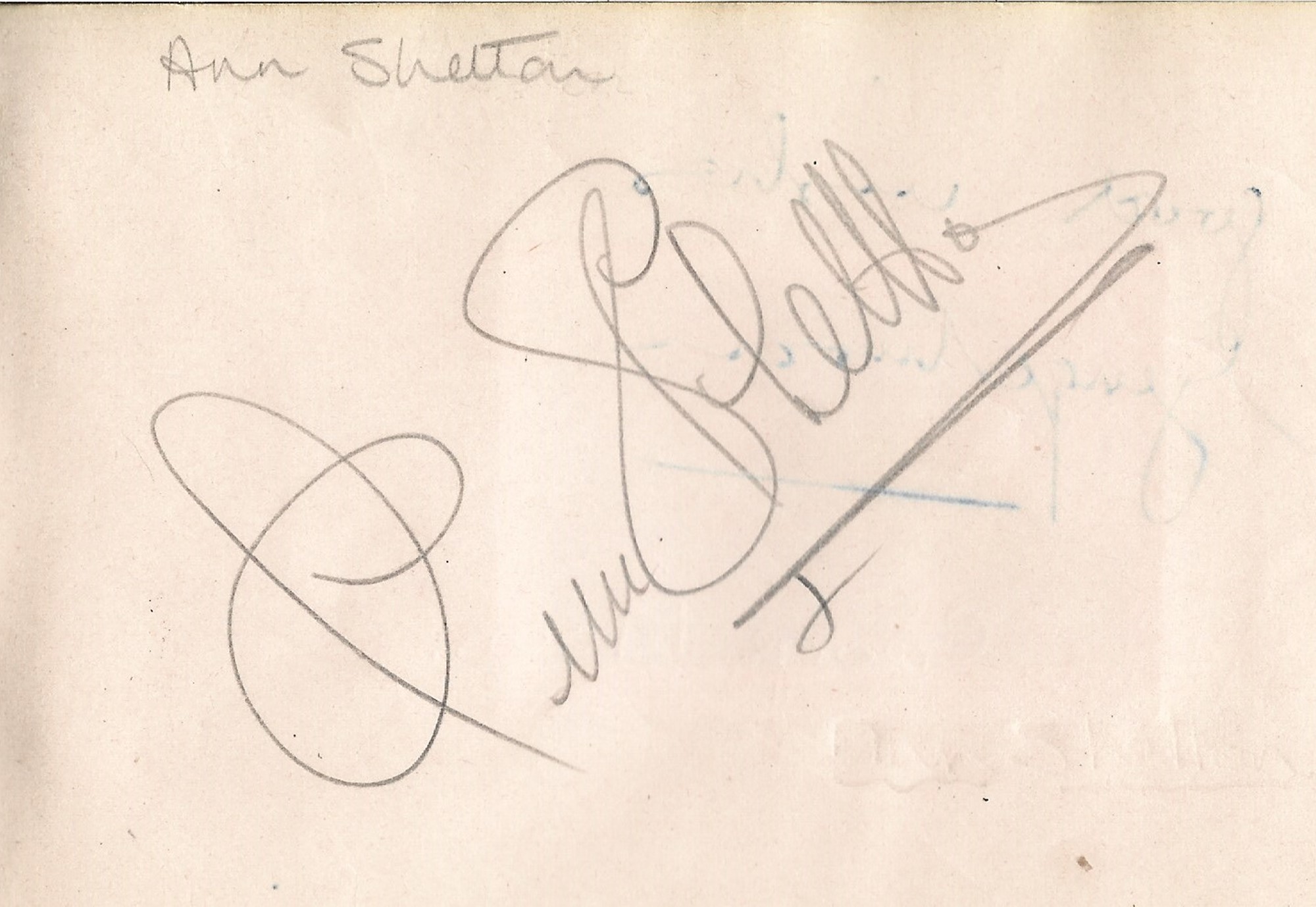 Autograph book. Contains signatures of Miriam Karlin, Jean Kent, Ann Shelton, Ruth Miller, Bill - Image 2 of 3