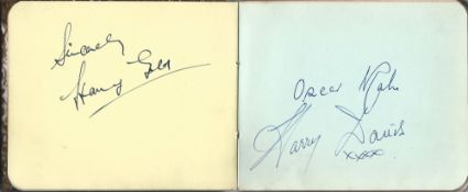 Autograph book. 50+ signatures. Amongst them are Turner Layton, Jimmy Wheeler, Daisy May, Ted Heath,