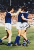 Autographed Roger Osborne 12 X 8 Photo - Col, Depicting Ipswich Town's Talbot And Woods