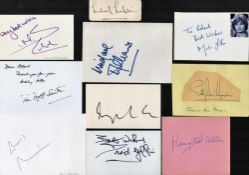 Entertainment Collection of Actors and Actress signatures on album pages. Such as Mark Lester,