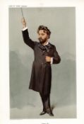 Vanity Fair print. Titled Queens Hall. Dated 17/4/1904. Sir Henry Wood. Approx size 14x12. Good