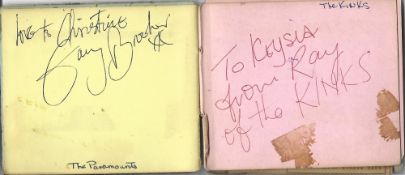 Autograph book. Contains signatures of Ray Davies, The Pack A Beats, Dave Davies, Duffy Power,