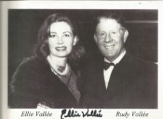 Ellie Vallee signed 7x5 black and white photo pictured with Rudy Vallee. Good condition. All