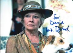 Judi Dench signed 7x5 colour photo dedicated slight weeping on signature. Good condition. All