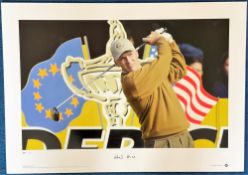 Phillip Price signed 23x17 Ryder Cup colour print pictured during the 34th Ryder Cup at the