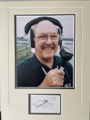 Murray Walker Late Great Motorsport Commentator Signed Display. Approx 16 x 12 inches overall.