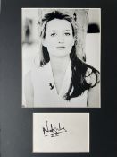 Natascha McElhone Californiacation Actress Signed Display. Approx 16 x 12 inches overall. Good