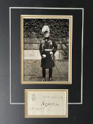 Frederick Sleigh Roberts Distinguished Army Field Marshall Signed Display. Approx 14 x 11 inches