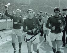 Martin Peters 1966 World Cup Winner Signed 10x8 inch Photo. Good condition. All autographs come with