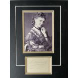 Emma Albani Great Canadian Opera Singer Signed Display. Approx 14 x 11 inches overall. Good