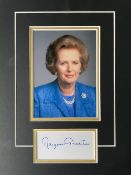 Margaret Thatcher Former Conservative Prime Minister Signed Display. Approx 14 x 11 inches