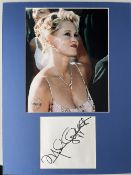 Melanie Griffith American Actress Working Girl Signed Display. Approx 16 x 12 inches overall. Good