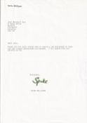 Spike Milligan Comedy Legend One Page Signed Letter. Good condition. All autographs come with a