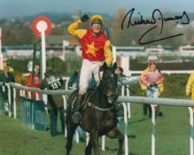 Richard Dunwoody Grand National Winner Signed 10x8 inch Photo. Good condition. All autographs come
